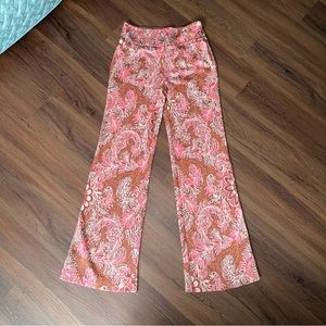 Anthropologie pattern flare pants